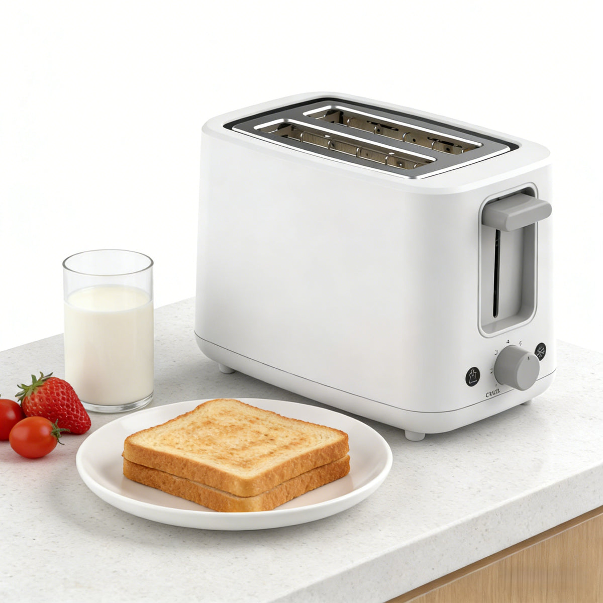 NARDEA Multi-Function 2-Slice Toaster – White