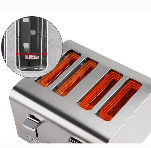 NARDEA 2-Slice Stainless Steel Multi-Function Toaster